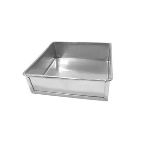 Forma de Alumínio Torta Quadrada C/ Fundo Fixo 20x20x5 Alumínio Circular (01 unidade)