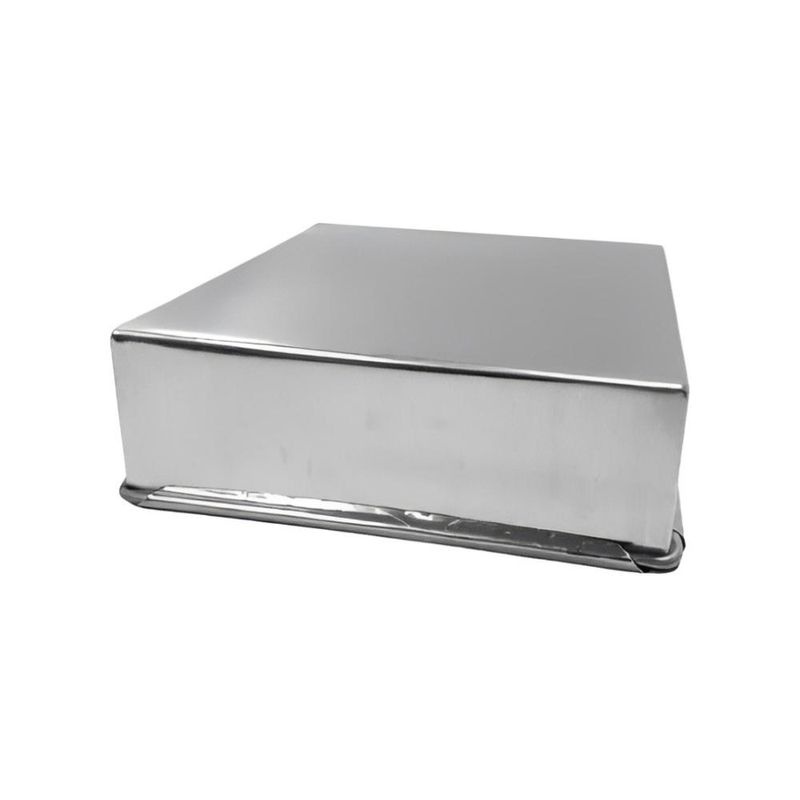 Forma de Alumínio Torta Quadrada C/ Fundo Fixo 30x30x5 Alumínio Circular (01 unidade)