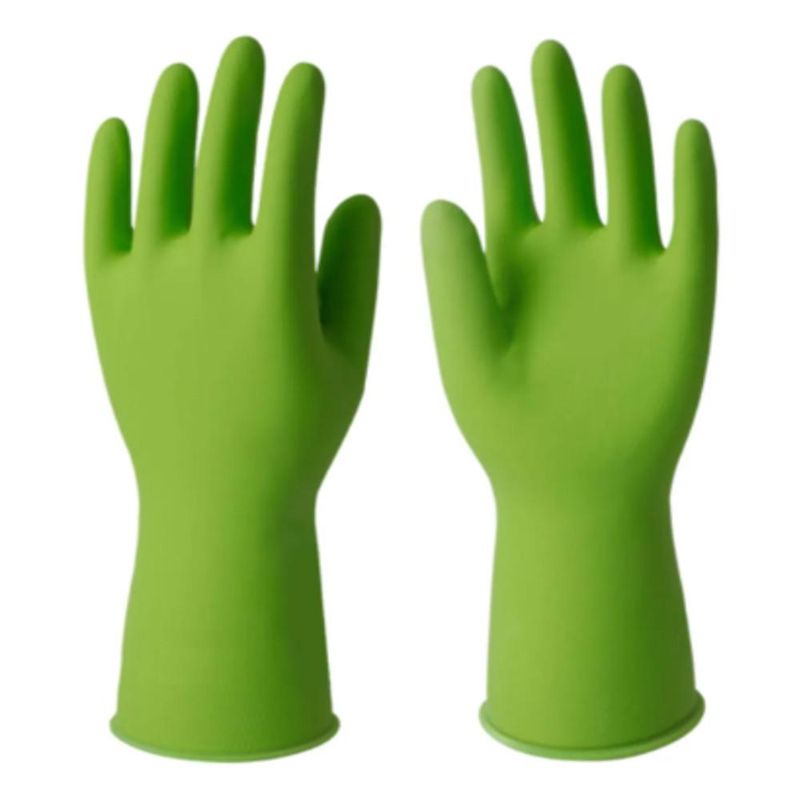 Luva de Látex Multiuso Limpeza Moderada Tamanho GG 9" Verde Vabene (01 Par)