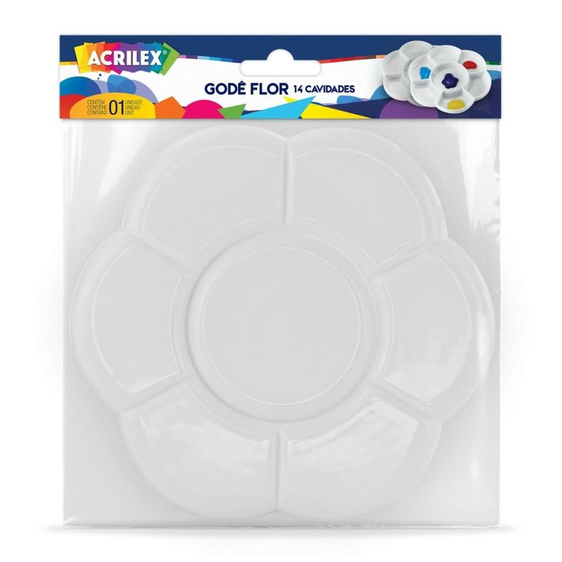 Paleta Godê Flor 14 Cavidades Acrilex (01 Unidade)