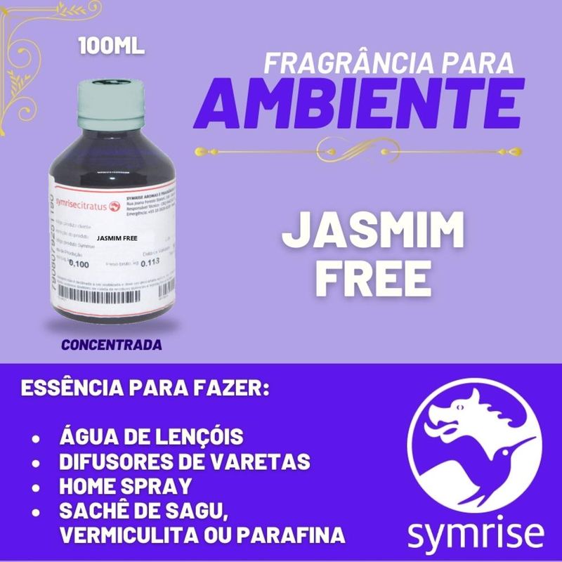 Essência Concentrada Jasmim Free para Ambiente Symrise Citratus (100ml)
