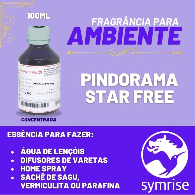 Essência Concentrada Pindorama Star Free para Ambiente Symrise Citratus (100ml)