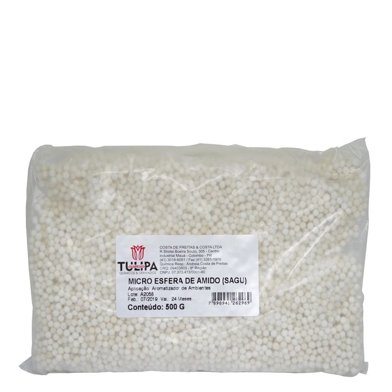 Micro Esfera de Amido (SAGU) Tulipa Essências (500 gramas)