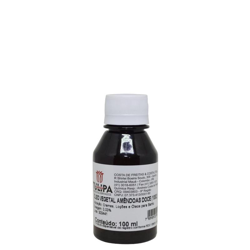 Óleo Vegetal Amêndoas Doce Tulipa Essências (100ml)