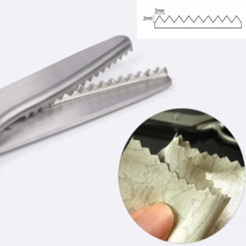 Tesoura Zig Zag 13cm Ref. 22542 Amarelo C/ Azul Acrilex (01 unidade)