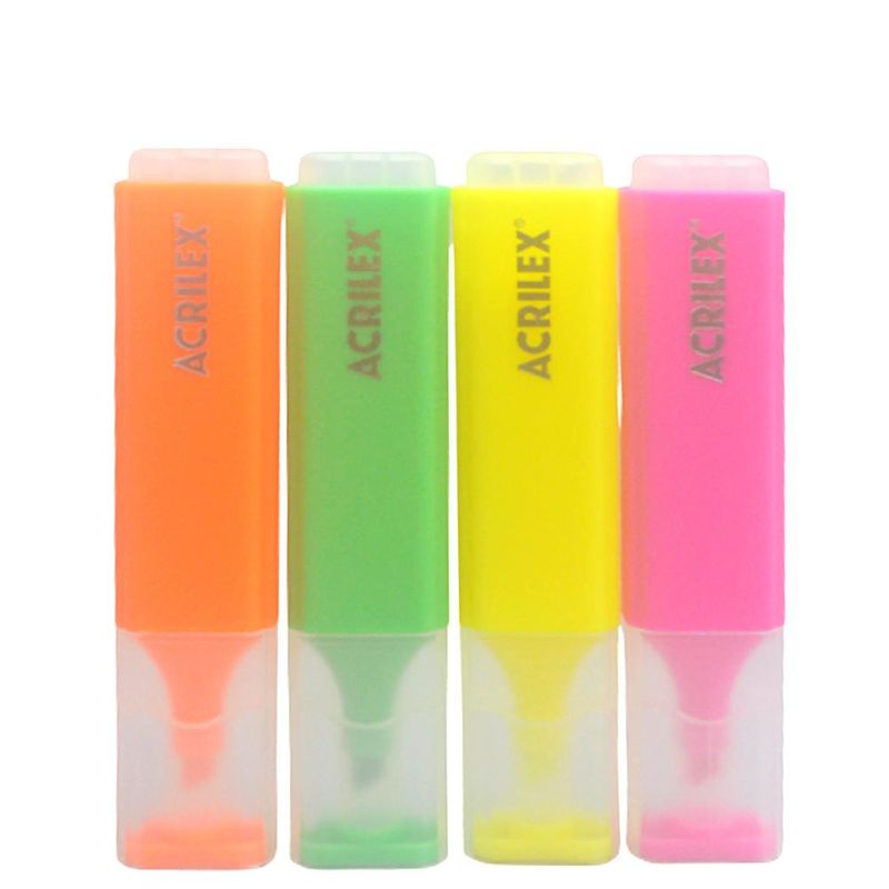 Marca Texto Chanfrado Fluorescente 5mm Acrilex (01unidade)-verde