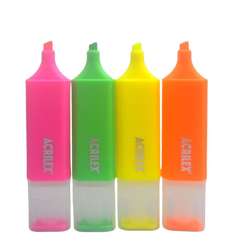 Marca Texto Chanfrado Fluorescente 5mm Acrilex (01unidade)-verde