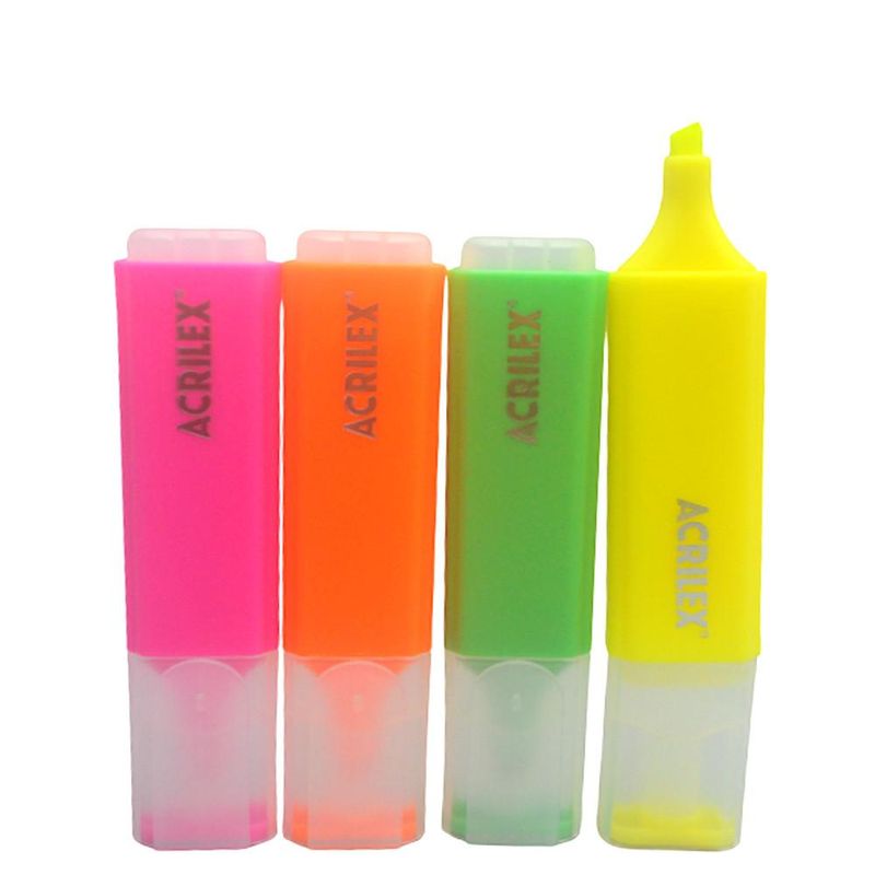 Marca Texto Chanfrado Fluorescente 5mm Acrilex (01unidade)-rosa