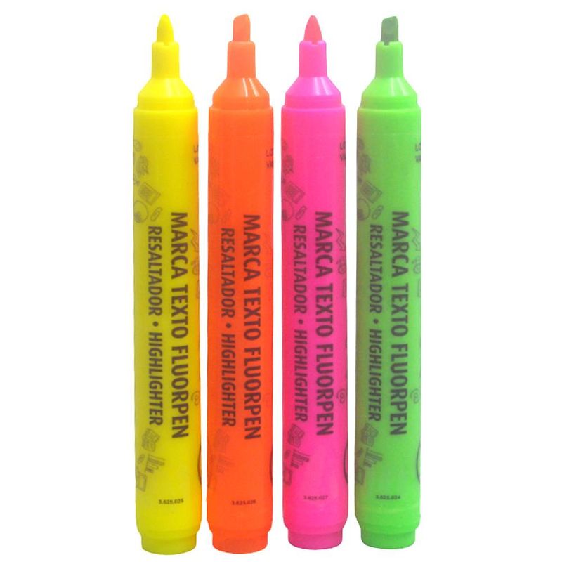 Marca Texto Chanfrado FluorPen Ponta 4mm Acrilex (01unidade)-verde