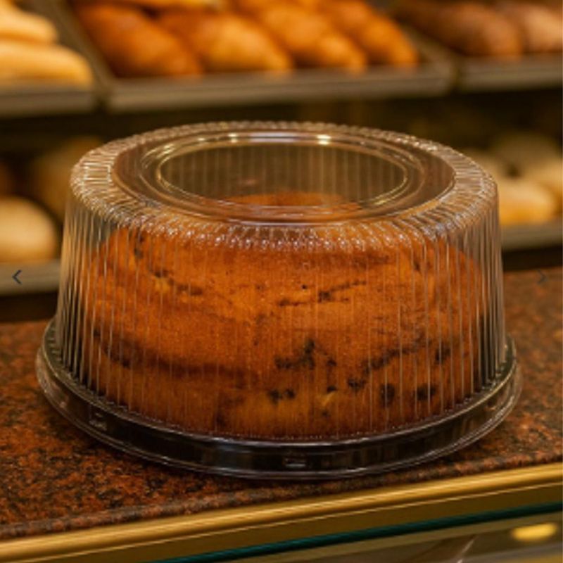 Embalagem P/ Bolo e Torta C/ Tampa Alta Ranhurada B 32 Ref. 14482 1kg Preta BWB (100 unidades)