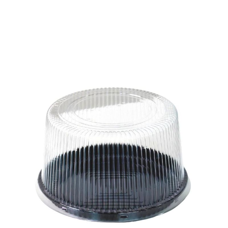 Embalagem P/ Bolo e Torta C/ Tampa Alta Ranhurada B 32 Ref. 14482 1kg Preta BWB (100 unidades)