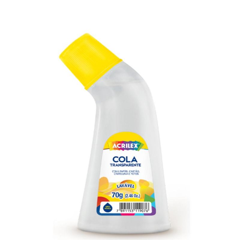 Cola Transparente a Base de Água Ref. 19970 Acrilex (70 gramas)