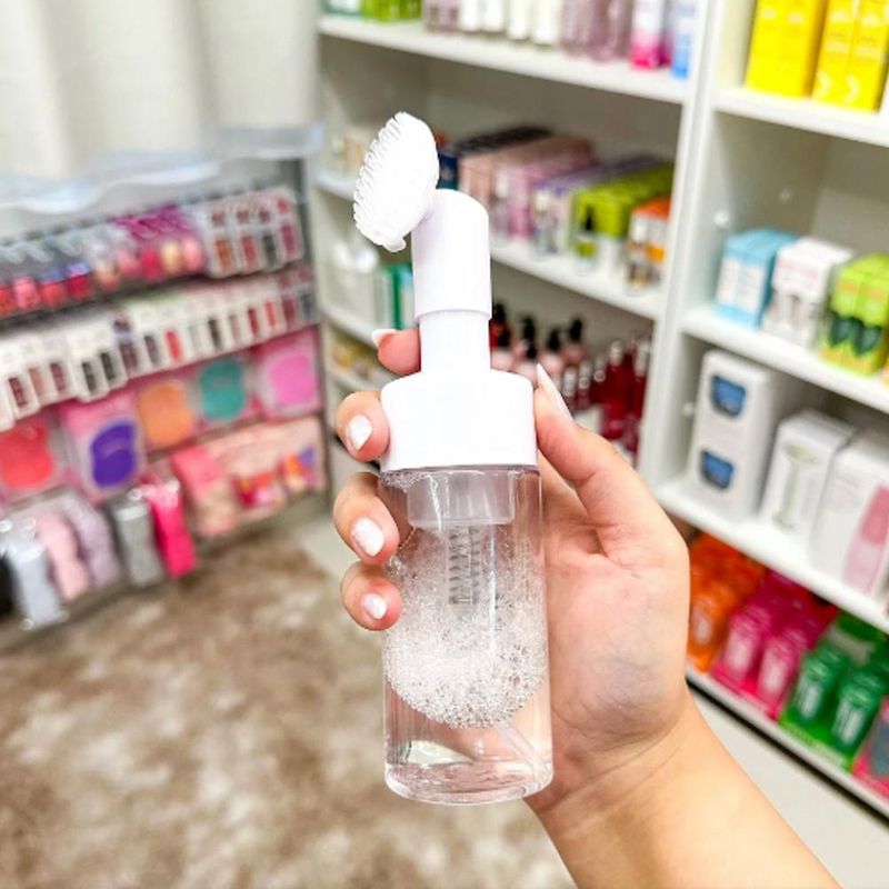 Frasco Pump Espumador com Escova de Silicone 100ml Freecom (01 unidade)