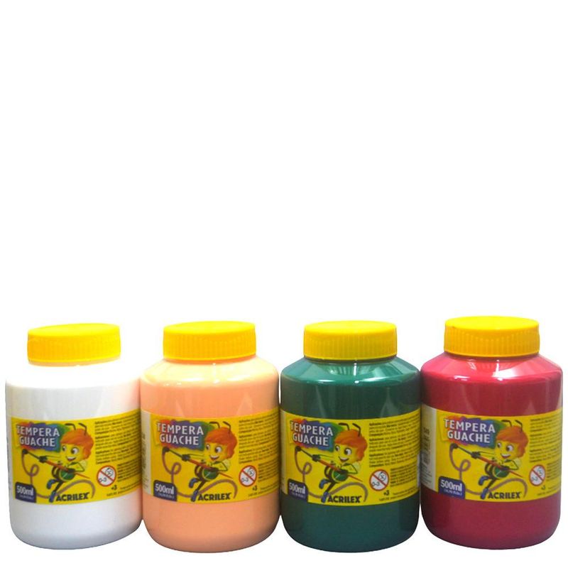 Tinta Tempera Guache 500ml Acrilex (01 unidade)-501-azul turquesa