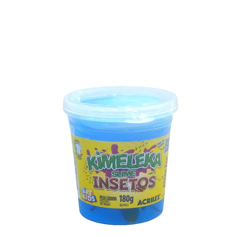 Pote Kimeleka Slime Insetos Azul Formiga Art Kids Acrilex (180 gramas)