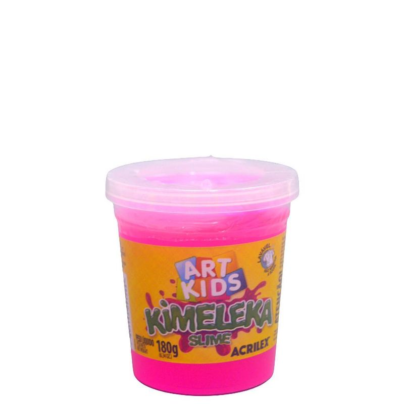 Pote Kimeleka Slime Rosa Art Kids Acrilex (180 gramas)