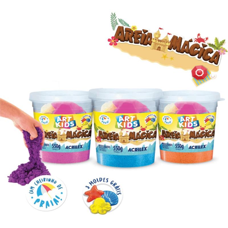 Areia Mágica Art Kids Acrilex (550 gramas)-verde