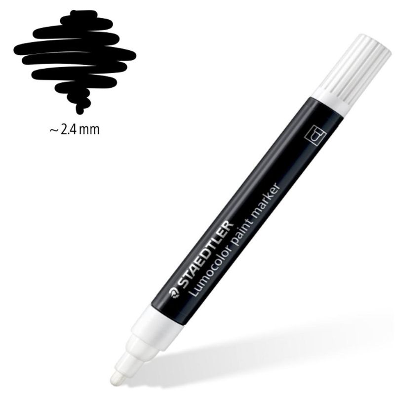 Lumocolor Paint Marker Ponta 2.4mm Ref. 349 Staedtler (01 unidade)-branco