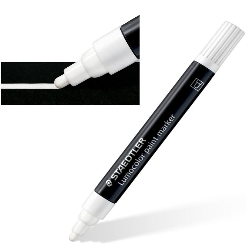 Lumocolor Paint Marker Ponta 2.4mm Ref. 349 Staedtler (01 unidade)-branco