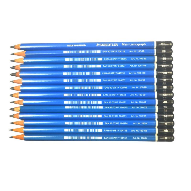 Lápis Premium de Desenho Mars Lumograph Ref. 100 Staedtler (01 unidade)-12B