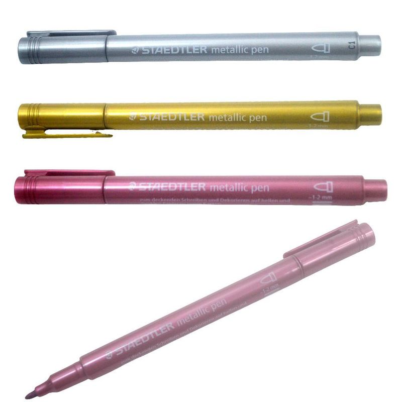 Caneta Metálica Metallic Pen Ref. 8323 1.2mm Staedtler (01 unidade)-vermelho