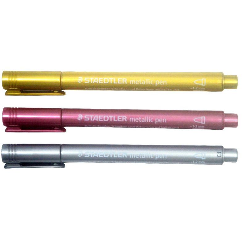 Caneta Metálica Metallic Pen Ref. 8323 1.2mm Staedtler (01 unidade)-vermelho