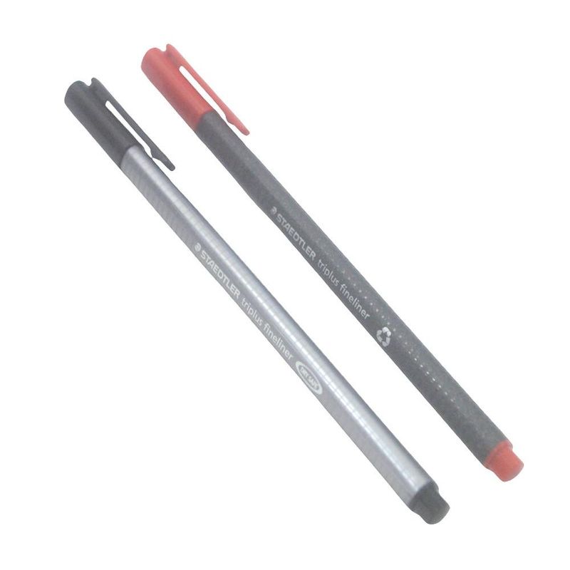 Caneta Triplus Fineliner Triangular Traço 0.3mm Staedtler (01 unidade)-preto