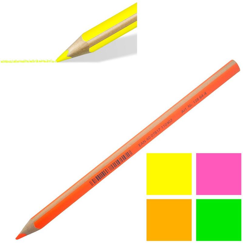 Lápis Marca Texto Triangular Textsurfer Dry Ref. 128 64 Laranja Staedtler (01 unidade)