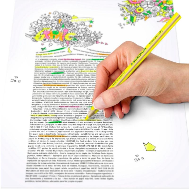 Lápis Marca Texto Triangular Textsurfer Dry Ref. 128 64 Laranja Staedtler (01 unidade)