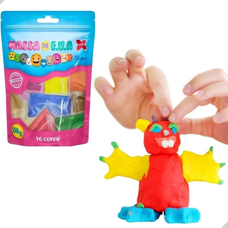 Massa de Eva 10 Cores Ref.: 13022 Make+ (50 gramas)