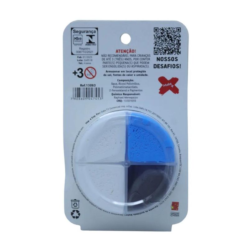 Massa De EVA 28 G Pote C/ 4 Cores Astronauta Ref.: 13063 Make+ (01 unidade)