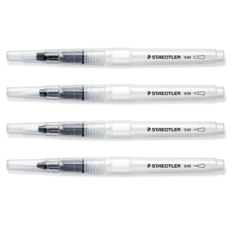 Pincel  P/ Aquarela C/ Reservatório de Água Ref. 949 Staedtler (04 unidades)