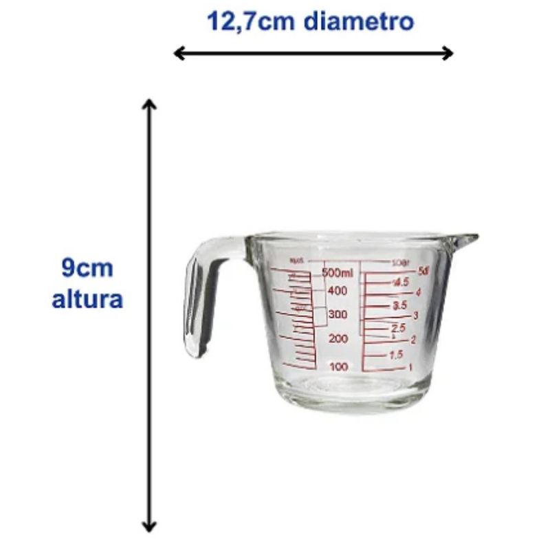 Jarra Medidora Vidro 500ml Rio Tijucas (01 unidade)
