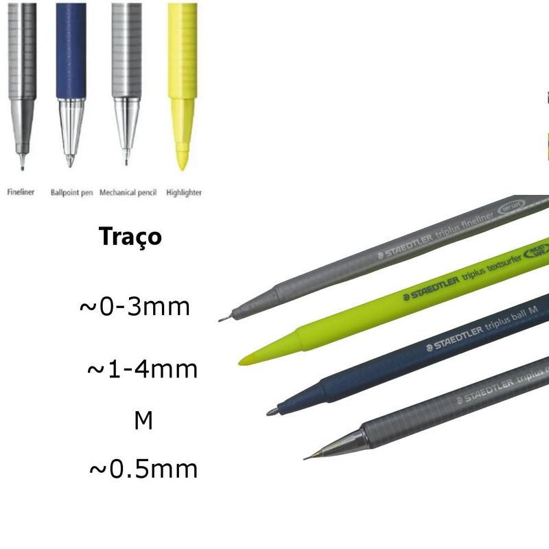 Conjunto Triplus Multiset Mobile Office Ref. 34-SB4 Staedtler (04 unidades)
