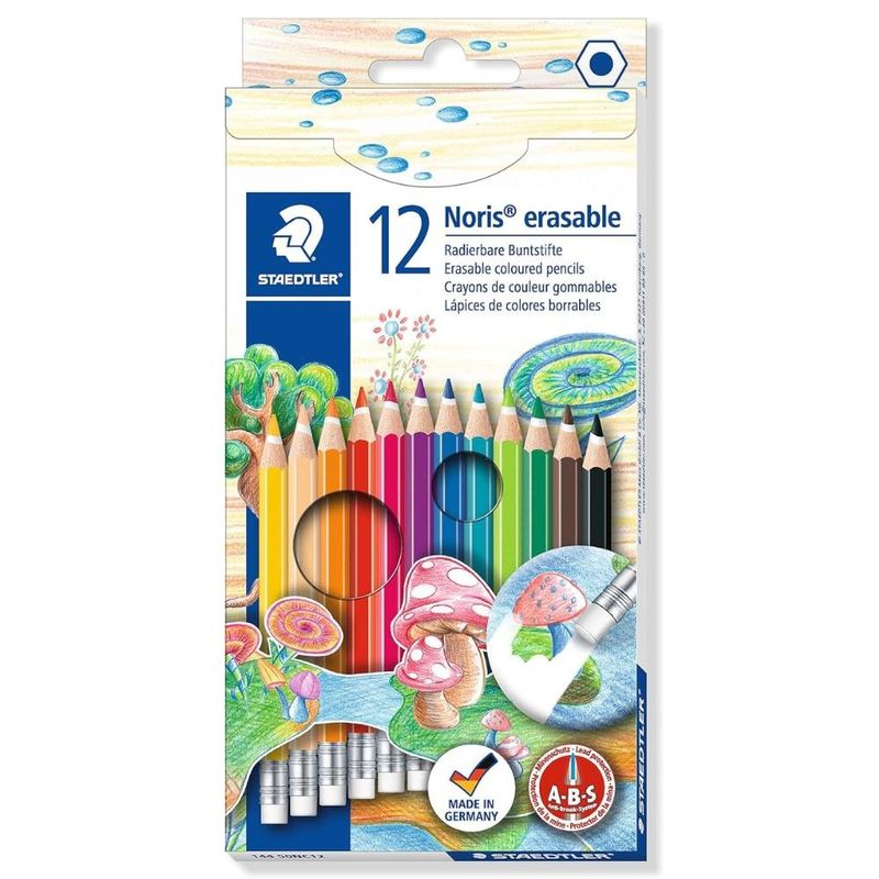 Lápis de Cor Apagável Noris C/ 12 Cores Staedtler (12 unidades)