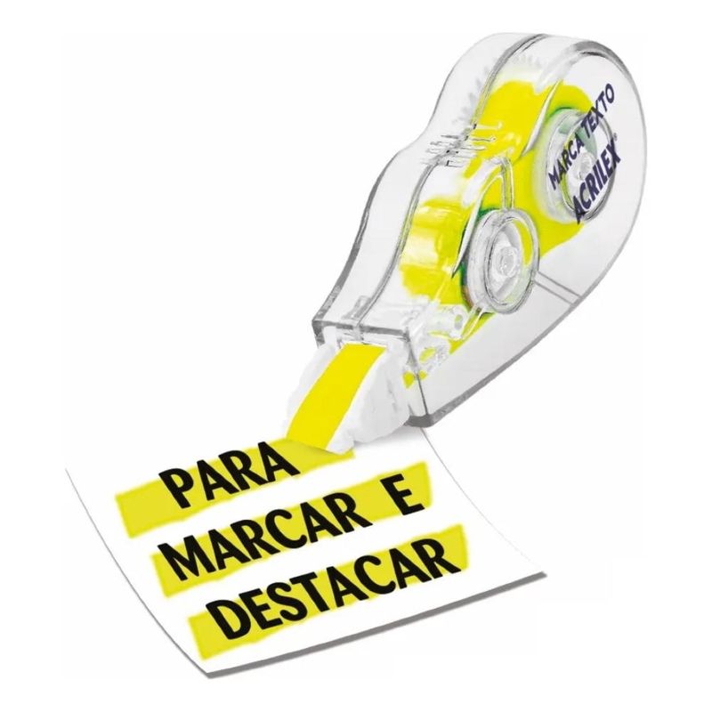 Marca Texto em Fita Amarela 3mx5mm Acrilex (01 unidade)