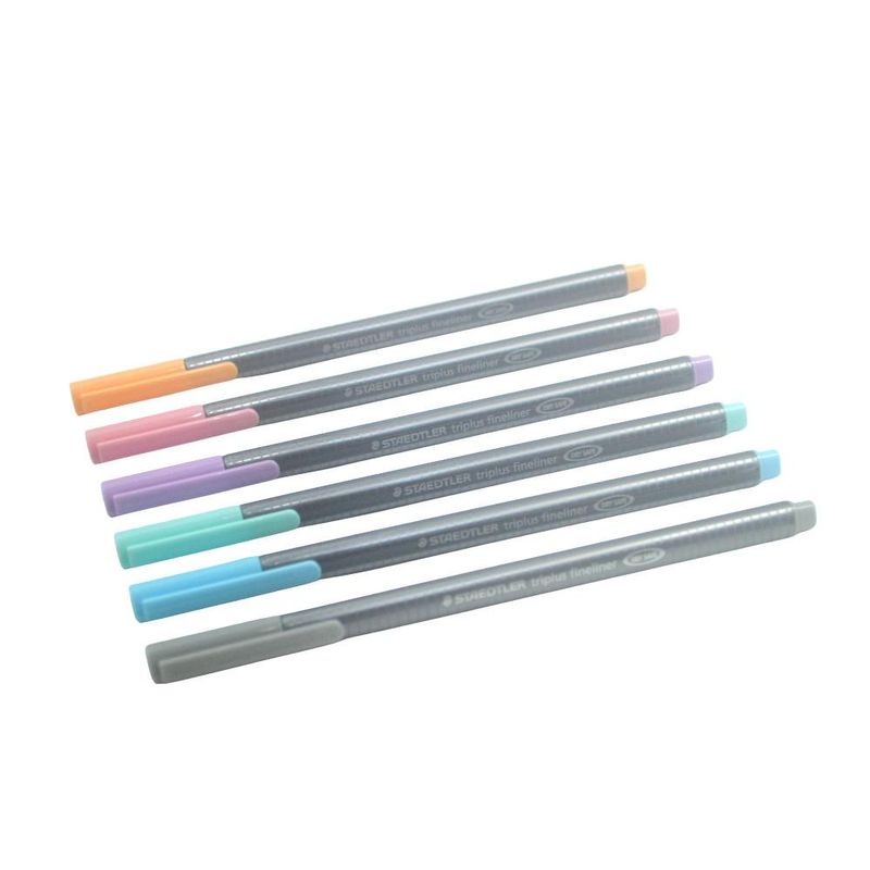 Conjunto de Canetas Triplus Fineliner Linha Pastel 0.3mm Ref. 334 Staedtler (06 unidades)