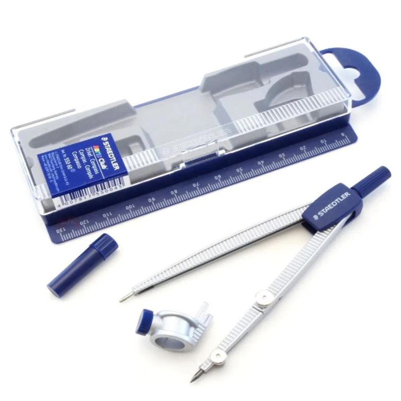 Compasso Escolar C/ Adaptador Universal Noris Ref. 550-60 Staedtler (03 peças)