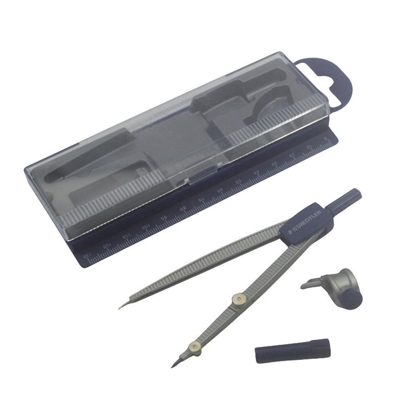 Compasso Escolar C/ Adaptador Universal Noris Ref. 550-60 Staedtler (03 peças)