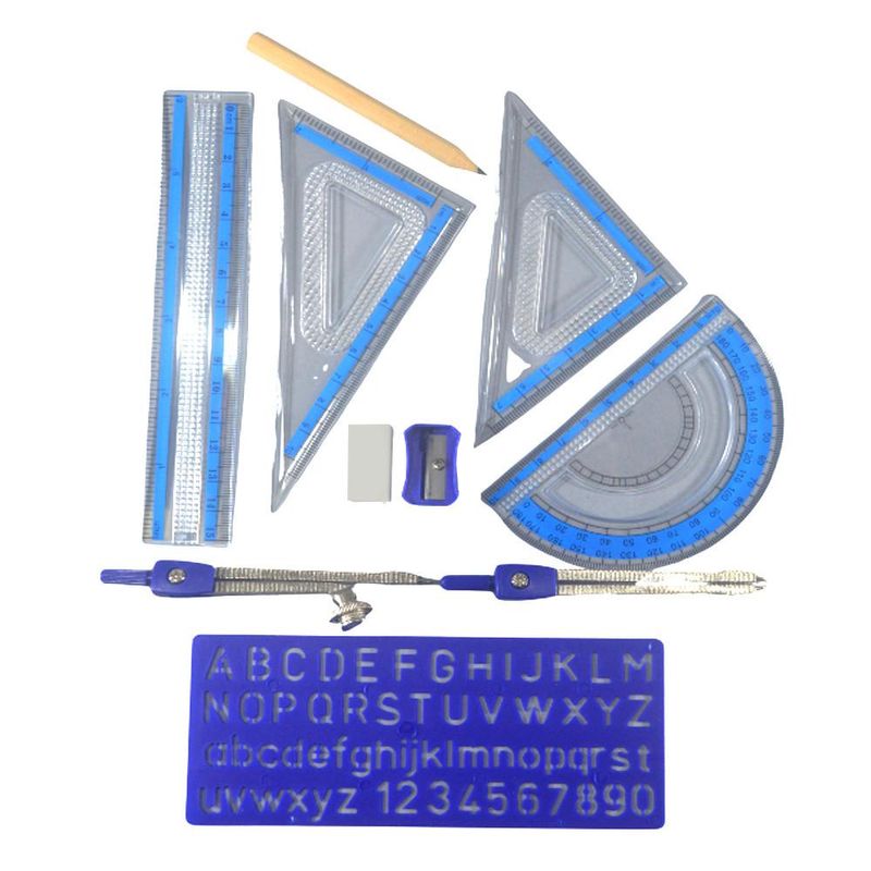 Conjunto Escolar P/ Desenho Geométrico Ref: 557-10 Staedtler (10 peças)