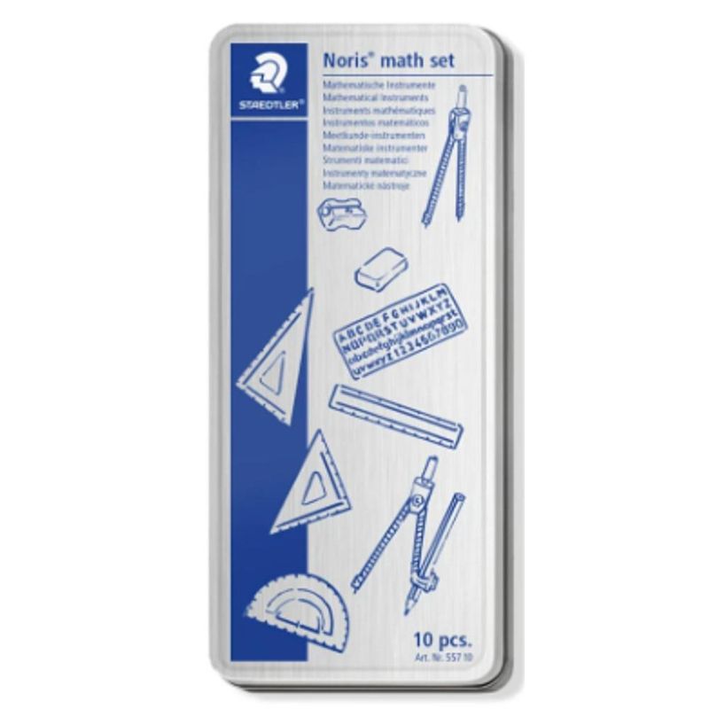 Conjunto Escolar P/ Desenho Geométrico Ref: 557-10 Staedtler (10 peças)