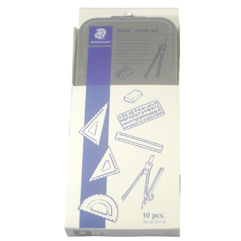 Conjunto Escolar P/ Desenho Geométrico Ref: 557-10 Staedtler (10 peças)