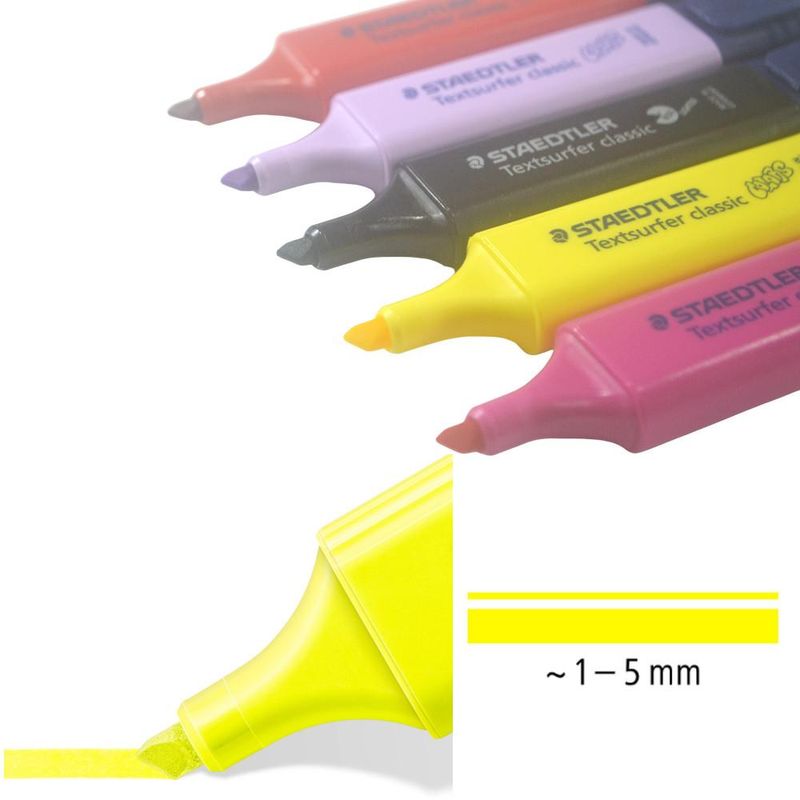 Marca Texto Chanfrado Textsurfer Classic Colors Ref. 364 ~1-5mm Staedtler (01unidade)-vermelho