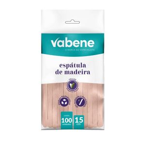 Espátula Estética de Madeira Bétula 15cm Vabene (100 unidades)
