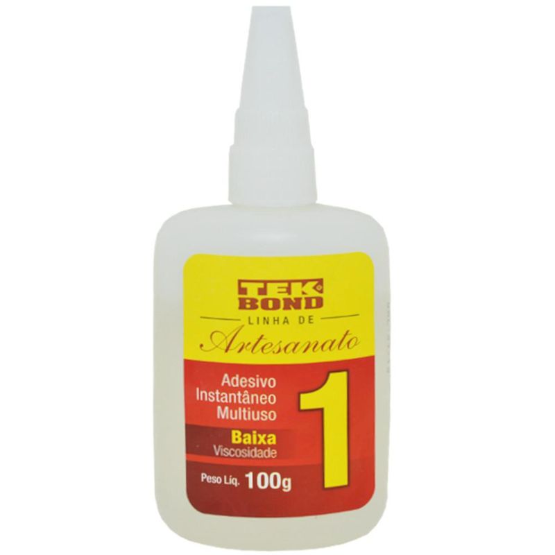 Adesivo Instantâneo Multiuso (1 - Baixa Viscosidade) Tek Bond (100 gramas)