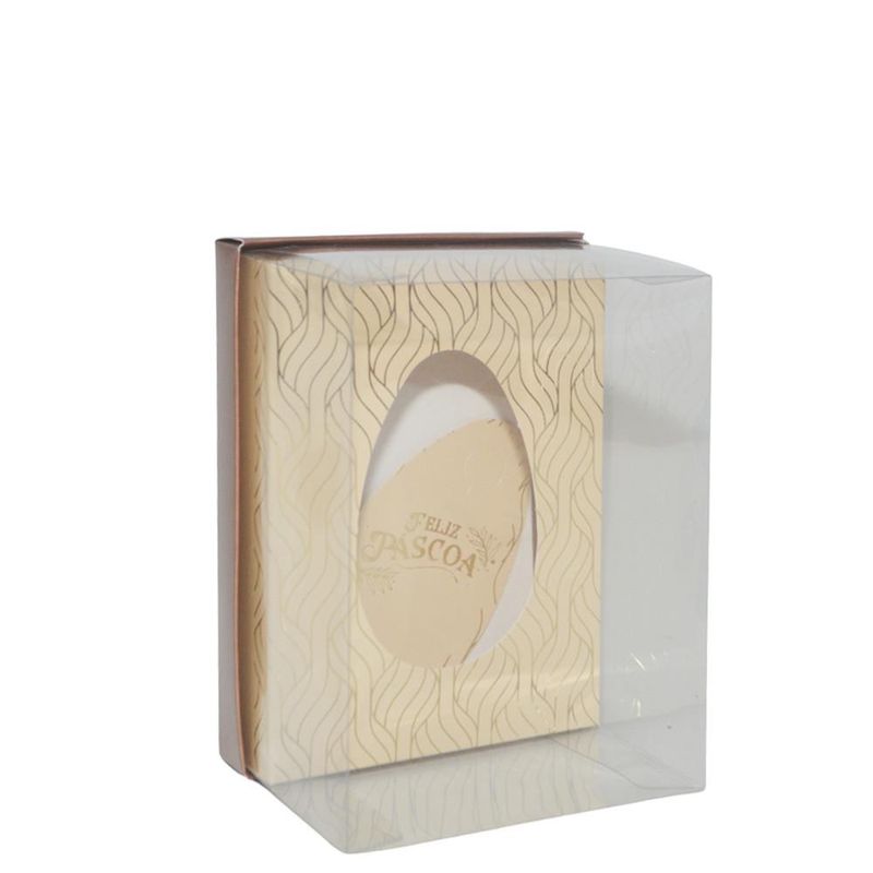 Caixa Alta P/ Ovo de Colher Ajustável C/ Cinta S/ Colher Caramelo/Marrom Páscoa Clássica 150/250gr Ref. C5330 Ideia (01 unidade)