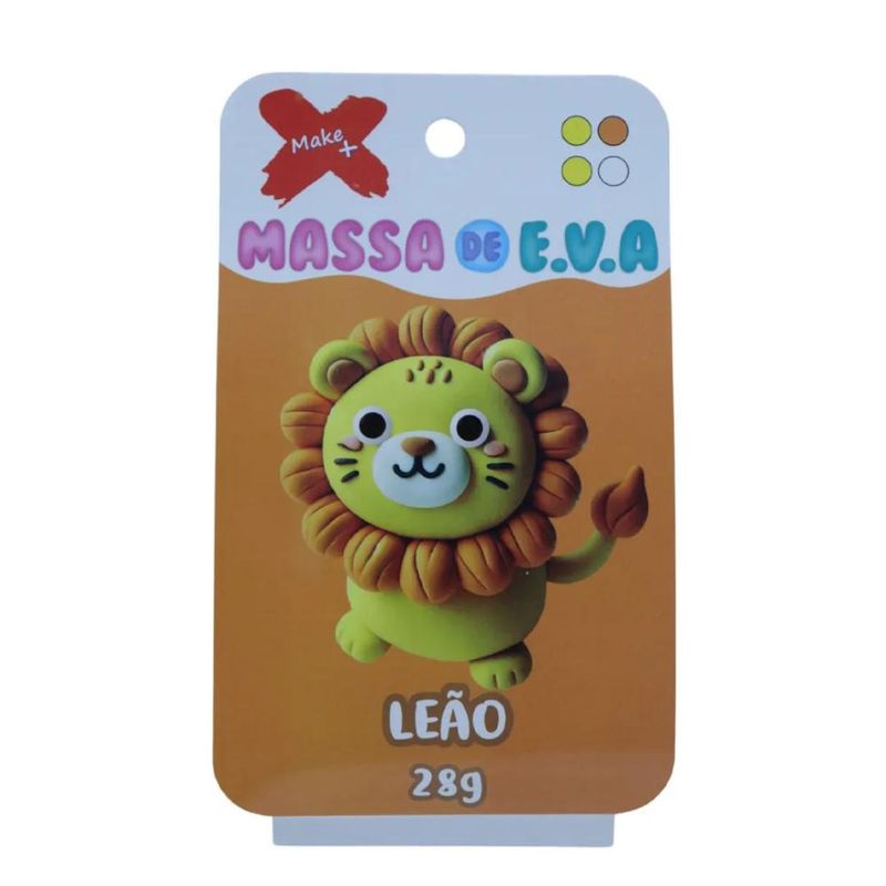 Massa De EVA C/ 4 Cores Leão Ref.: 13058 28g Make+ (01 unidade)