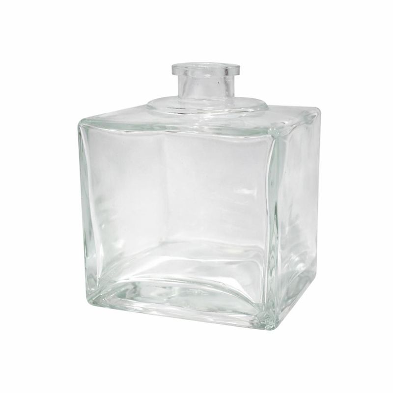 Frasco de Vidro Transparente Cube 500ml (01 unidade)