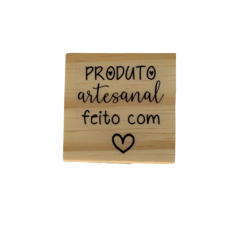 Carimbo P/ Artesanato Produto Artesanal Feito C/ Coração Os Carimbeiros (01 unidade)