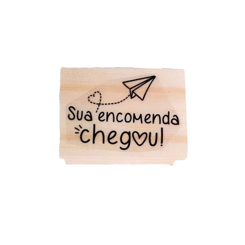 Carimbo P/ Artesanato Sua Encomenda Chegou Ref. 1105 Os Carimbeiros (01 unidade)